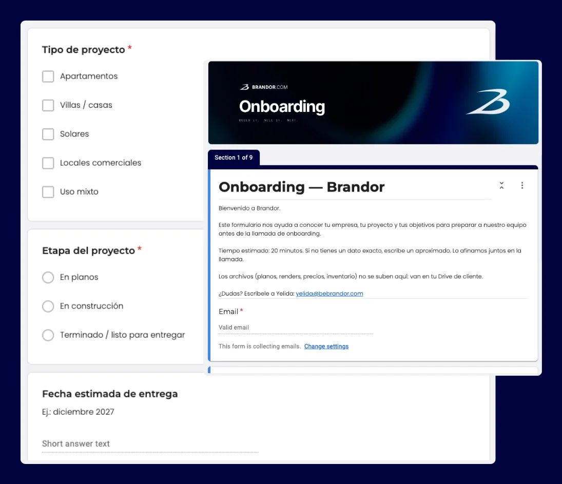 Brandor onboarding form